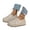 Beige, variant on Womens Rhinestone Platform Loafers, Two-Way Slip-On Mules Closed Toe, Comfortable Casual Walking Shoes for Spring Fall