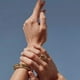 thumbnail image 5 of Anillos Gruesos De Cúpula Anillos Chapados En Oro De 18 Quilates Para Mujeres Y Niñas Anillos De Sello Redondos Anillo De Sello Trenzado Trenzado Anillos De Declaración Minimalista 3 Uds Methold AP007122-01, 5 of 6