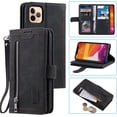 thumbnail image 2 of Retro Creative PU Flip Phone case with Wallet Card Holder Stand for iPhone 14 13 12 11 8 7 6 S X XS XR Plus Pro Max Mini SE Shell Multifunctional Shockproof Back Cover(Brown,SE 2), 2 of 8