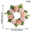 thumbnail image 3 of Oioii Dead Branch Hydrangea Wreath Door Hanging, Artificial Rattan Wreath for Shop Window Display, Wall Decor and Festival Front Door Layout Ornament,Pink, 3 of 8