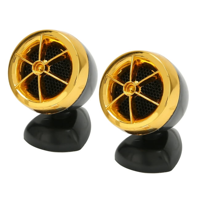 Dome Tweeter, 2pcs Car Speaker High Efficiency for Audio Systems Silver,Black,Gold