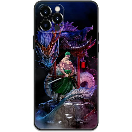 Japanese Anime One Piece Roronoa Zoro Matte Soft Silicone Phone Case for iPhone 7 8 Plus X XR XS Max 11 12 13 Pro Max Mini SE 2020 Manga Cover (iPhone ...