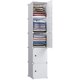 thumbnail image 1 of Gabinete de almacenamiento de 5 cubos, almacenamiento estrecho de ropa con puertas, estantes organizadores de plástico altos para espacios pequeños, uso para clóset, recámara, sala de, 1 of 4