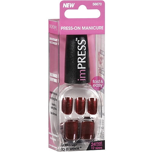 Broadway Nails Impress PressOn Manicure Space Cadet Nail Covers, 24 ct