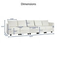thumbnail image 3 of Naomi Home Elizabeth Modern DIY Collection-Fabric:Linen,Finish:White Down,Style:5 Piece Modular Sectional, 3 of 9