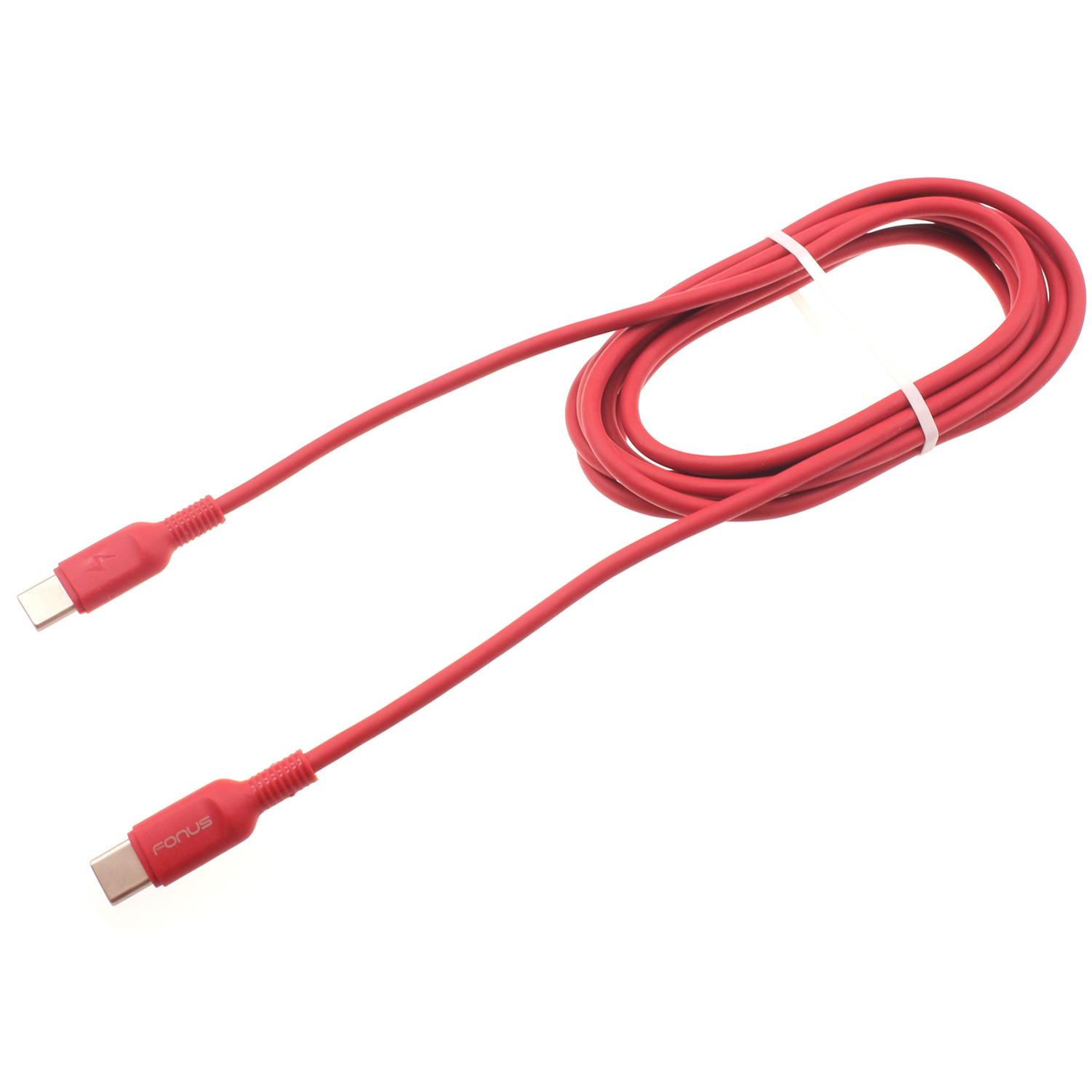 USBC to TypeC Red 6ft Long Cable for Motorola Edge / Edge Plus (2022