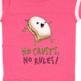 thumbnail image 4 of Inktastic No Crusts, No Rules- silly PB&J sandwich on the loose Boys or Girls Baby Bodysuit, 4 of 5
