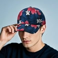 thumbnail image 3 of Flowers Dad Hat, Lightweight and Durable Adjustable Baseball Cap with UV Protection, Vibrant Hawaiian Print and Botanical Pattern for Men Women, 3 of 3