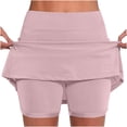thumbnail image 2 of biudgviw Womens Tennis Skirt High Waisted Workout Golf Skirt with Shorts Solid Color Summer Comfy Athletic Skorts, 2 of 6