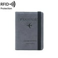 thumbnail image 1 of Passport Holder Passport Cover with Rfid Blocking Protector Travel Wallet Organiser Pu Leather Document Holder Credit Cards, 1 of 5