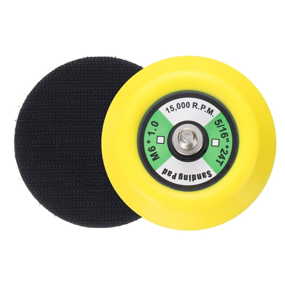 3" Hook and Loop Backing Sanding Pads with 5/16"-24 Thread, Y   B 2Pcs