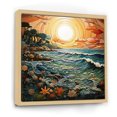 thumbnail image 2 of Designart "Surf and Turf at the Beach I" Beach Floater Framed Canvas Print, 2 of 7