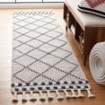 thumbnail image 2 of SAFAVIEH Vermont Westley Trellis Runner Rug, Ivory/Navy, 2'3" x 8', 2 of 8