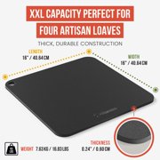 Chef Pomodoro Pizza Steel for Oven 16 Inch 1/4 Inch Thick, Baking Steel for Oven, Grill, Sourdough Bread, Baking Stone for Oven With Lifting H oles 16 X 16 (40.6 x 40.6 cm)