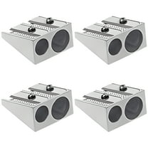 4/8/12Pcs Aluminum Alloy Double-Hole Pencil Sharpener - Beveled Metal Pen Planer, Manual Pencil Sharpener, Durable Metal Pencil Sharpeners for Home & Office