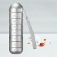 thumbnail image 1 of Runquan Pill Case Tablet Reminder Medicine Organizer Aluminium Alloy Pill Box for E, 1 of 8
