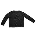 thumbnail image 4 of Button Up Cardigan Women Cardigan Lightweight Seamless Knit Open Front Jacket With Rolled Edges Womens Cardigan Black XXL, 4 of 4