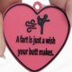thumbnail image 1 of Collar colgante en forma de corazón | Grabado "Los pedos son solo tu trasero haciendo ruido" | Regalo divertido para amigos y parejas | Joyería de acero inoxidable | Accesorio de humor único, 1 of 3