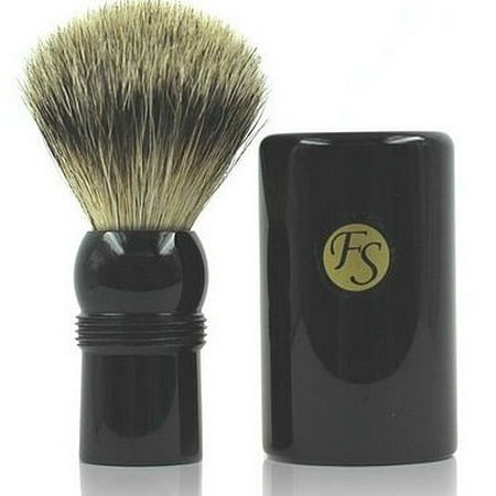 Shaving Brush -- Best Badger Travel Brush with Ebony Case 19 Mm (Best Travel Shaving Brush)