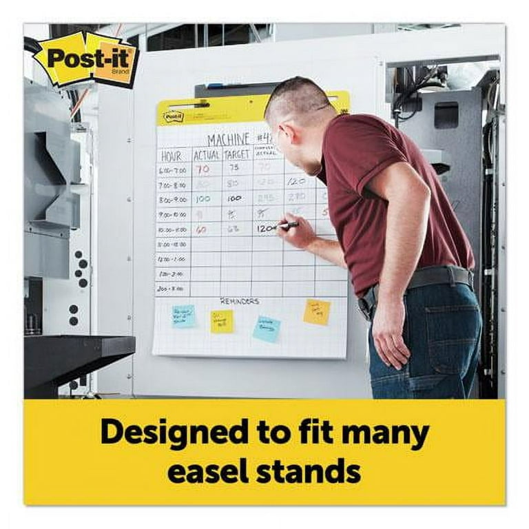 Post-it® Easel Pad - 30 Sheets - Ruled25 x 30 - Self-stick, Resist  Bleed-through, Handle, Sturdy Backcard, Universal Slot, Repositionable,  Adhesive Backing - 6 / Carton - R&A Office Supplies