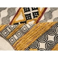 thumbnail image 2 of Indian Cotton Rug Living Room Rug Hand Block Printed Square Rug Outdoor Yoga Mat Geometric Yellow Throw Carpet Custom Rug, 2 of 5
