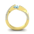 thumbnail image 4 of 1.25 Carat Natural Diamond Aquamarine Gemstone Elegant Engagement Ring for Women Solid 18K Yellow Gold Size 3 by Diamond-Capitals, 4 of 8