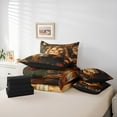 thumbnail image 5 of Manfei Kids Lion King Twin Bedding Sets 7-Piece, Jungle Wildlife Animal Bedding Comforter Set, Vintage Flower Reversible Sheet Sets, Microfiber Bedroom Decor, 5 of 7