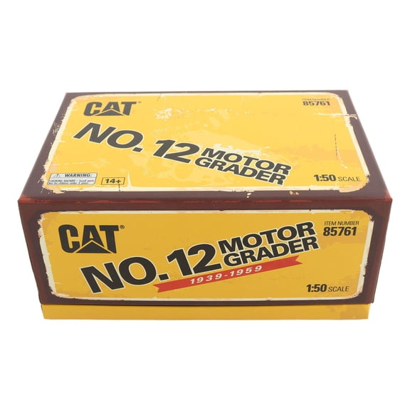 CAT Caterpillar No.12 Motor Grader Yellow with Operator "Vintage Series" 1/50 Diecast Model by Diecast Masters