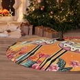 thumbnail image 6 of Lsque Halloween Flamingos Print Christmas Tree Skirt, Tree Skirt with Ties or Velcro, Perfect for Holiday Decorations, Halloween, and New Year-36", 6 of 7