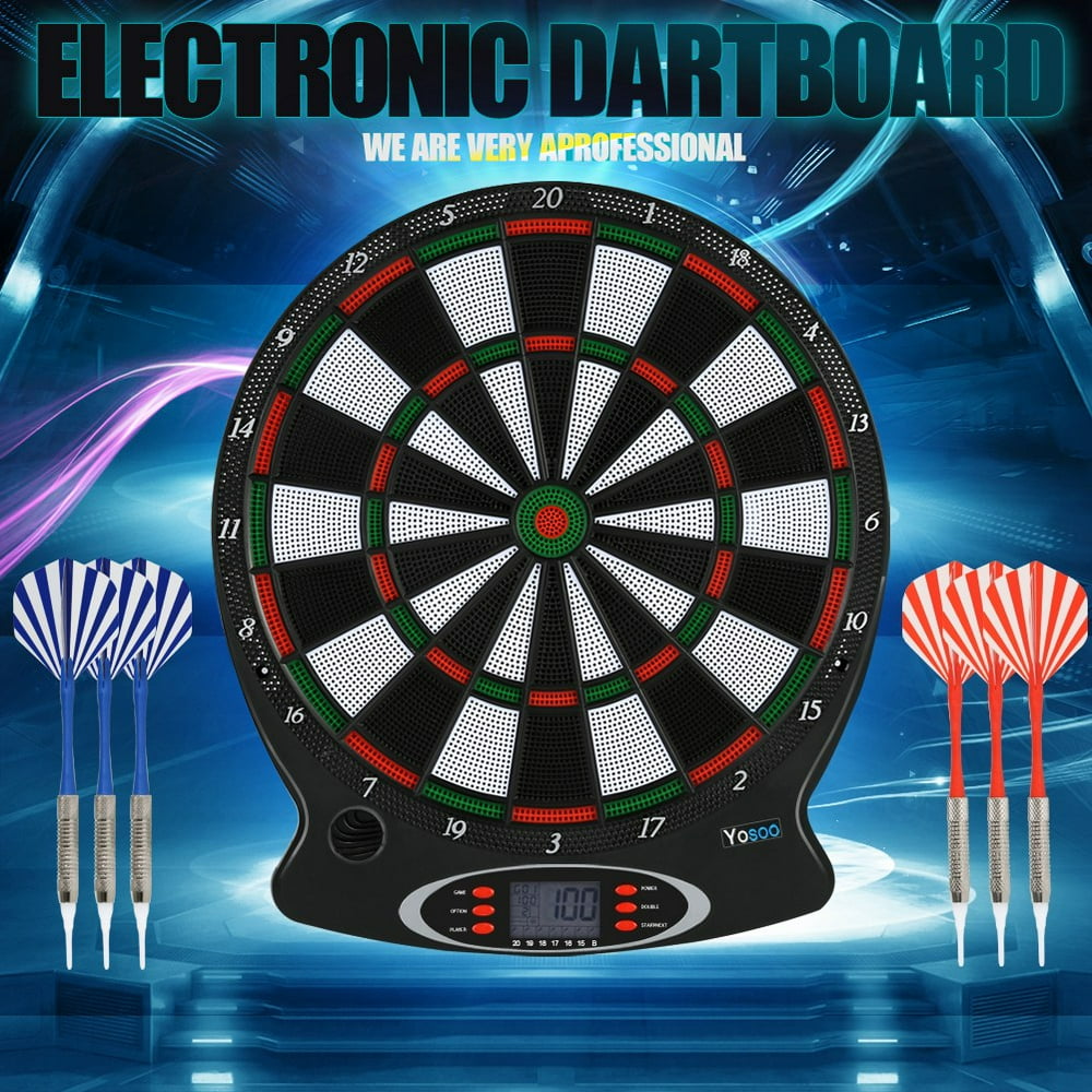 Electronic Soft Tip Dartboard LCD Display 15 Inch Target Face 6 Soft
