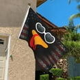 thumbnail image 6 of Cool Turkey Face With Sunglasses Funny Thanksgiving Turkey 3x5 Double Sided Flag Fade Resistant Banner Polyester Flag with 2 Brass Grommets For Indoor Outdoor13, 6 of 8