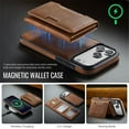 thumbnail image 4 of Case For IPhone 17 Pro Funda Protectora RFID de 6,3" con Ranuras para 7 Tarjetas Magsafe, Soporte 2 en 1, Funda Protectora de Cuero Desmontable a Prueba de Golpes, Marrón, For IPhone 17 Pro, 4 of 7