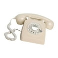 thumbnail image 3 of Teléfono de disco de estilo vintage antiguo antiguo con timbre estilo retro teléfono fijo Beige, 3 of 9