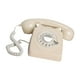 thumbnail image 3 of Teléfono de disco giratorio de estilo vintage con teclado numérico grande y teléfono fijo de estilo retro. Beige, 3 of 9