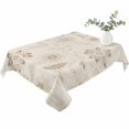 thumbnail image 2 of Brown Flowers Table Cloth Waterproof Tablecloths, Vintage Ethnic Tribal Floral Leaves Tablecloth Dining Table Cover for Kitchen Party Tabletop Outdoor, Rectangle Tablecloth 60x102 Inch, 2 of 9