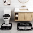 thumbnail image 3 of Shower Curtains for Bathroom, 4 Pcs Funny Quote Bathroom Sets with Shower Curtains Sets and Rugs, Waterproof Durable Fabric Bathroom Shower Curtains with Hooks, 3 of 7