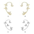 thumbnail image 3 of Qarigey Elegantes y exclusivos aretes de oro para mujer - Auriculares de estilo estrella de tendencia líder sin orificios para los oídos Ropa, zapatos y accesorios Miscelánea Oro (izquierda), 3 of 6
