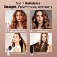 thumbnail image 6 of WISHRUN 5-in-1 Hot Air Hair Dryer Brush, Detachable Blow Dryer & Styler with Curling Wand, Volumizing Brush, Straightener and Curler, Lightweight Portable Travel Hairdryer for Women and Men(Pink), 6 of 7