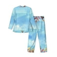 thumbnail image 2 of Kll Sea And Fish Sleepwear Mens Flannel Pajamas,Long Cotton Pj Set, 2 of 9