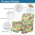 thumbnail image 5 of HELLHERO Monstera Flower Print Reclining Stretch Sofa Slipcover 4 Piece Recliner Cover 1 Seat Extra Large Cover for Recliner Chair with Foot Rest, 5 of 8