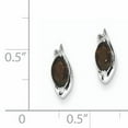 thumbnail image 3 of Sterling Silver Rhodium-Plated Diamond And Smoky Quartz Earrings (11 X 4) Made In China qe10175sq, 3 of 3