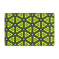 thumbnail image 1 of Bathroom Rug Non-Slip Mat, Super Soft Absorbent Bath Mat - Green Geometric Triangle Flannel Non-Slip Floor Mat, 36"x24", 1 of 8