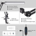 thumbnail image 5 of Lámpara de escritorio LED potente con clip, protección ocular, 3 modos de iluminación y 10 niveles de brillo, color negro [Clase energética F], 5 of 5