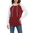 thumbnail image 2 of Womens Hoodies Pullover, Yigetop Hoodies for Women Lightweight Long Sleeve Sweatshirt Loose Fit Tops with Pockets 2025 Women Hoodie Red M, 2 of 9