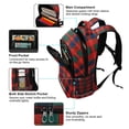 thumbnail image 5 of FORMRS Unisex Backpack Elementary School Travel Bookbag with Reflective Stripes, Red and Blue Pattern, 5 of 7