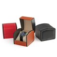 thumbnail image 4 of caja de almacenamiento de lujo con una sola pantalla para relojes y relojes inteligentes, soporte con almohada, caja de regalo para joyería para hombres y mujeres, caja de regalo de cumpleaños (negro), 4 of 4