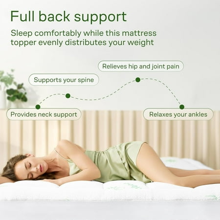 Niagara Sleep Solution Bamboo Mattress Topper Cover Queen with 1 Pillow Protector Cooling Pillow