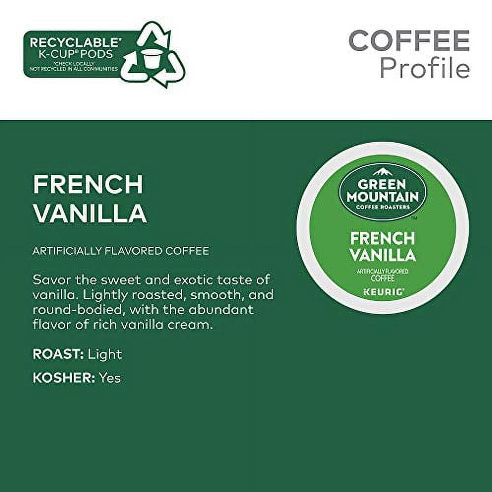 Green Mountain Coffee Roasters .. French Vanilla, Single-Serve Keurig .. K-Cup Pods, Flavored Light .. Roast Coffee, 24 Count