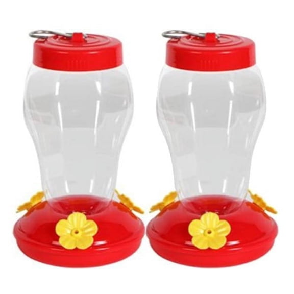 2 Hanging Hummingbird Feeders, 6.75x4 in. for Outdoors
