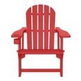 thumbnail image 3 of WestinTrends Tool-Free Assembly Outdoor Patio HDPE Plastic Adirondack Chair with Cup Holder, Red, 3 of 17
